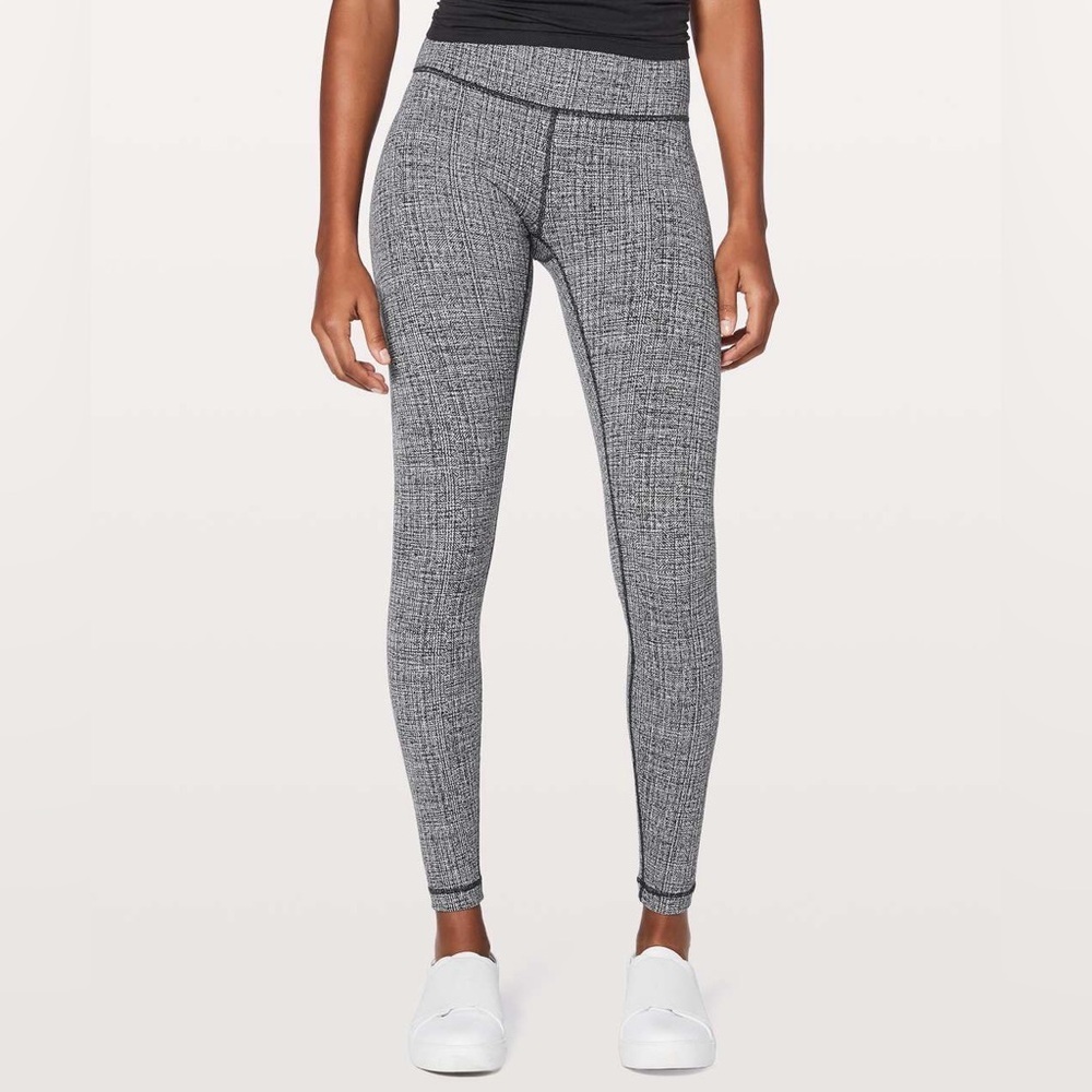 Lululemon Wunder Under Hi-Rise Tight 28" Ritual Jacquard Luon Black White